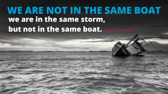 We are not in the same BOAT !