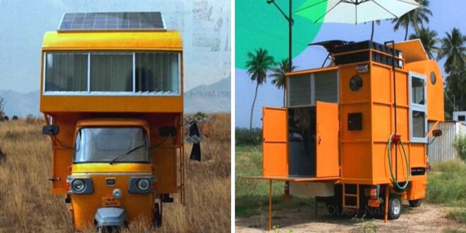 Low-Cost Solar Rickshaw made from Scrap !